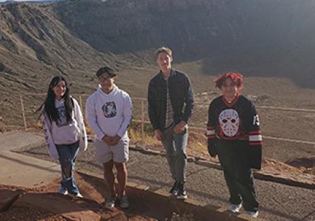 Geology students on a field trip