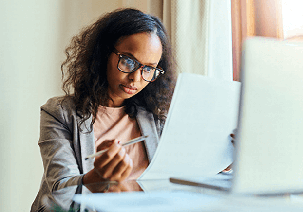 Image of student studying